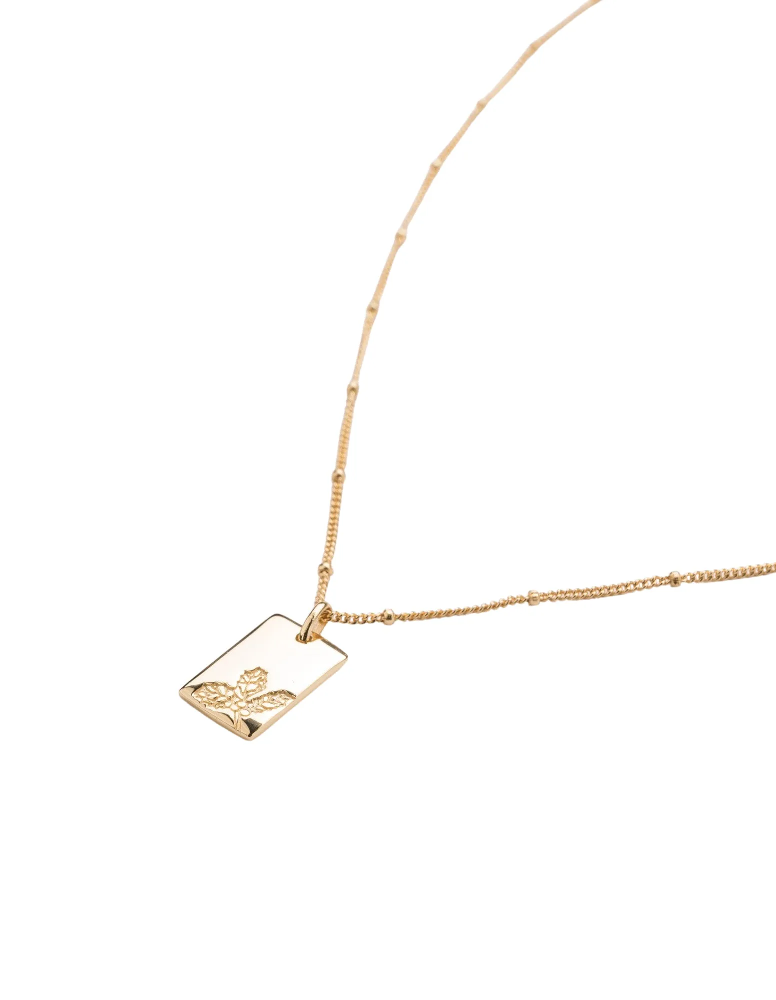 Elly Lou December Flower Necklace- Gold
