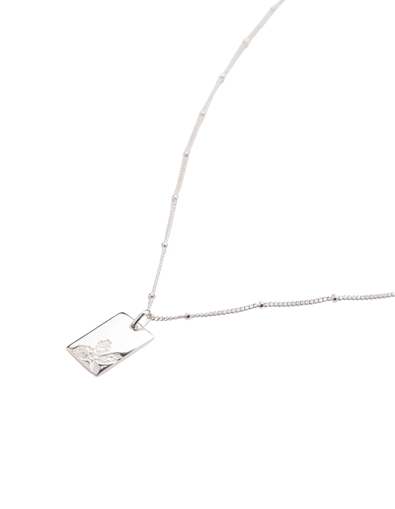 Elly Lou Decemeber Flower Necklace- Silver
