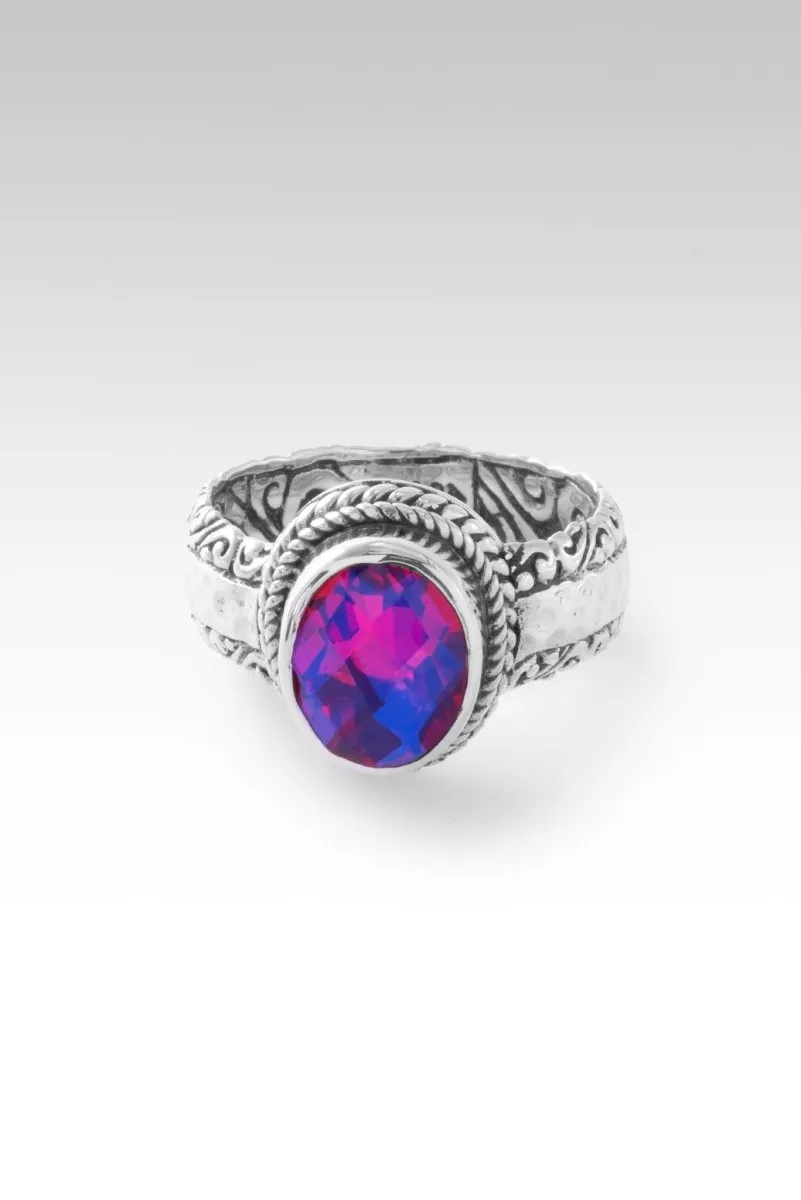 Elysian Ring™ in Rainbow Volcanic Quartz Triplet