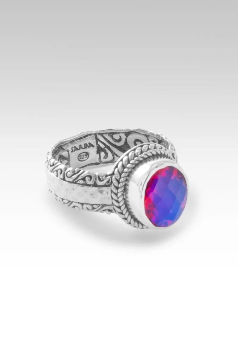 Elysian Ring™ in Rainbow Volcanic Quartz Triplet