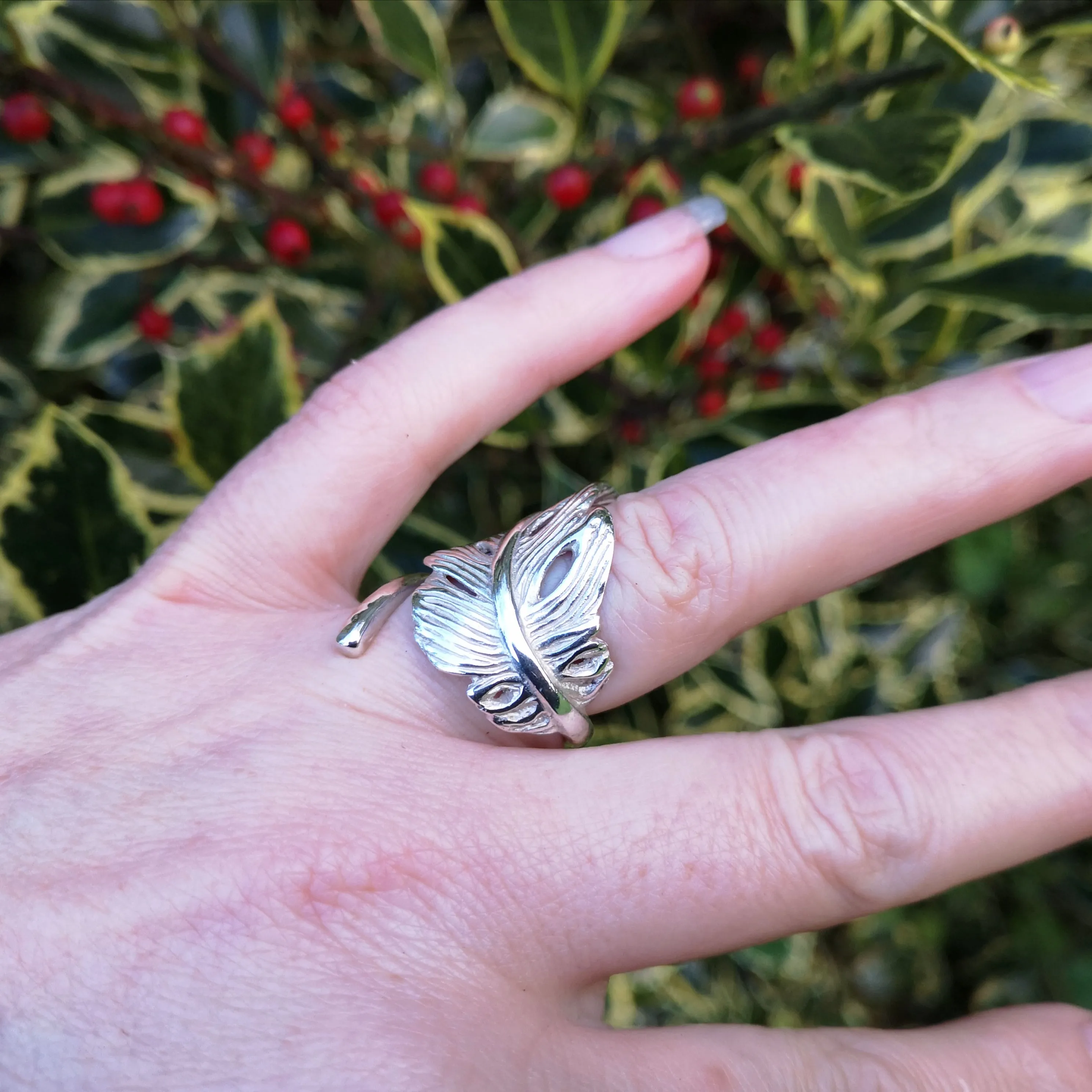 Embrace Angel Feather Ring