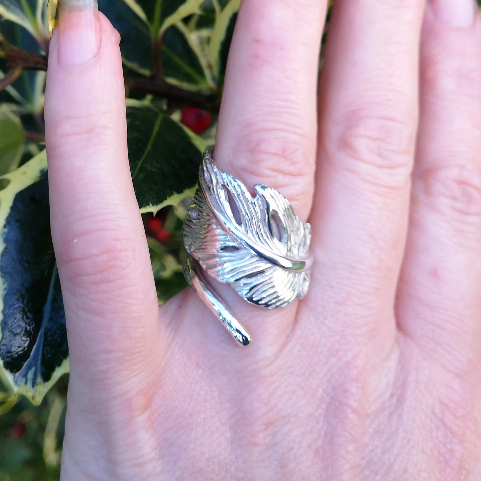 Embrace Angel Feather Ring