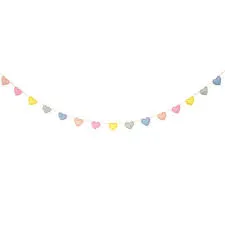 felt heart garland