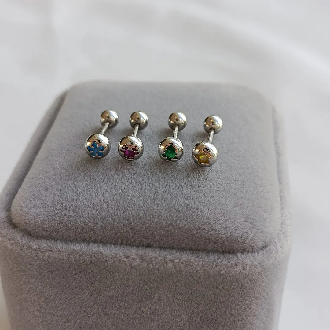 Festive Barbell Earrings