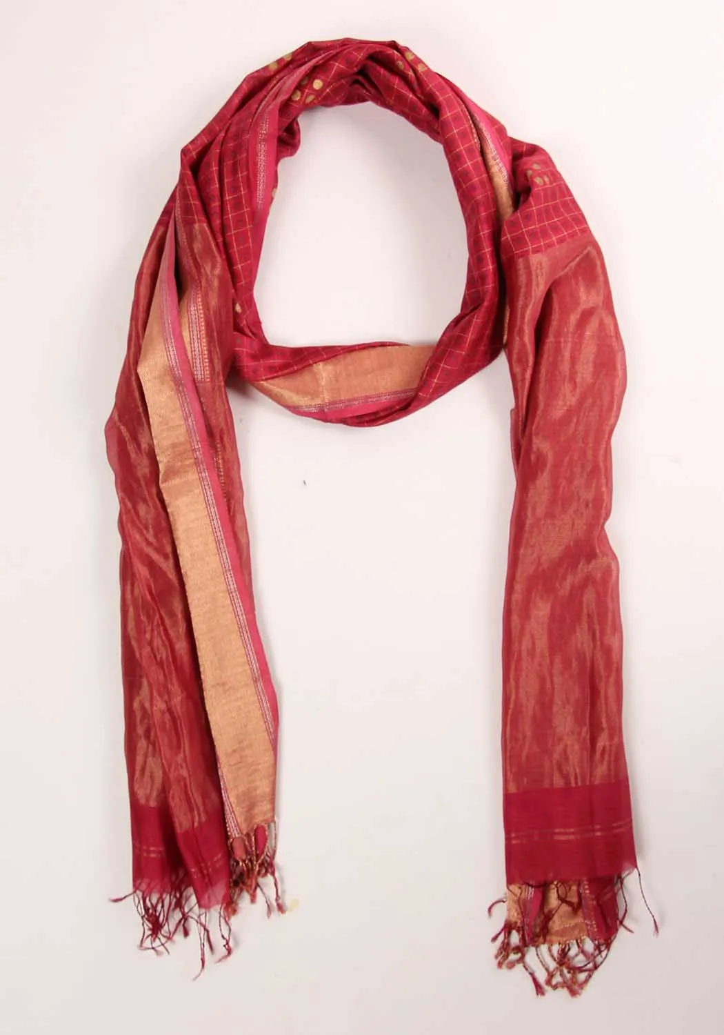 Festive Beauty Handblock Printed Chanderi Dupatta