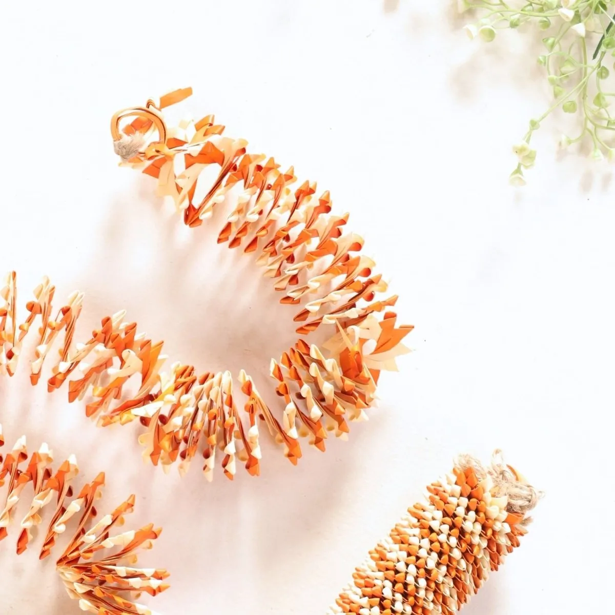 Festive Door Hangings Off-White & Orange | Festive Decor Items | Handmade in India