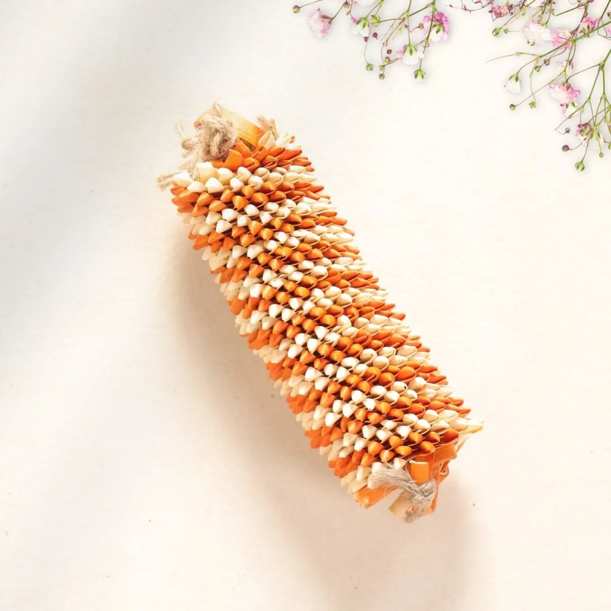 Festive Door Hangings Off-White & Orange | Festive Decor Items | Handmade in India