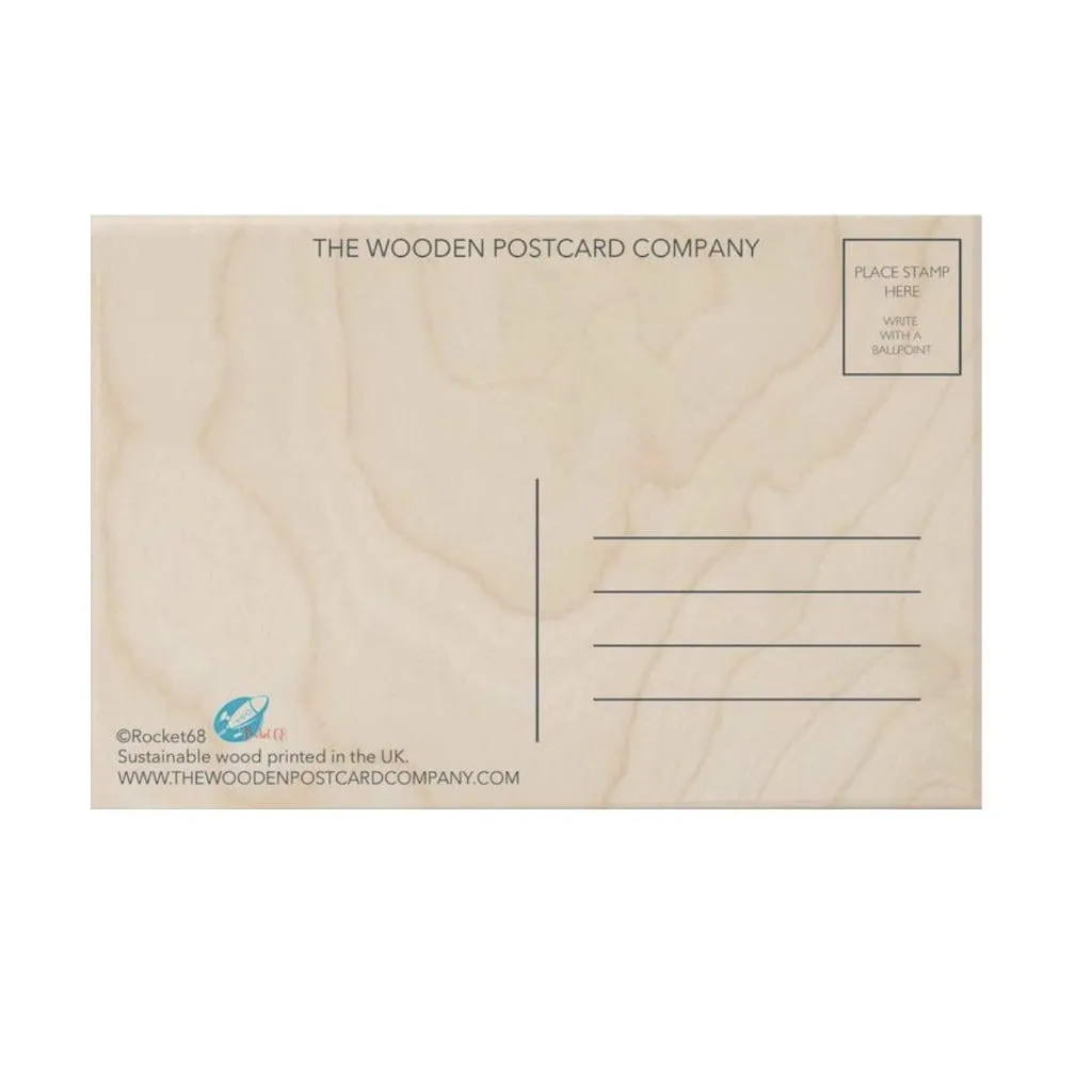 Festive Food Wooden Postcard