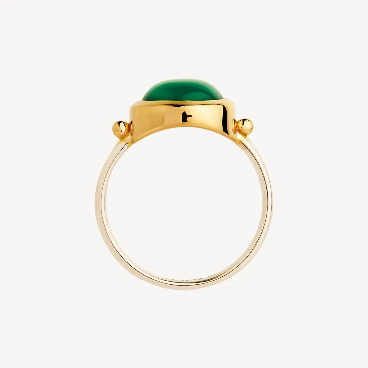 Garland Yellow Gold Green Onyx Ring
