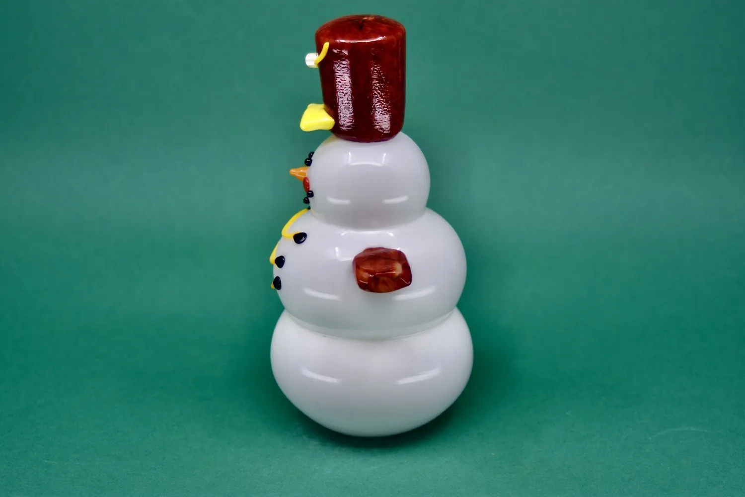 Glass Snowman Nutcracker
