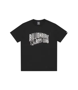 GLITTER ARCH LOGO T-SHIRT - BLACK/SILVER
