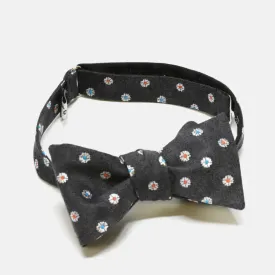Grey Floral Dots Bow Tie - Curated Basics