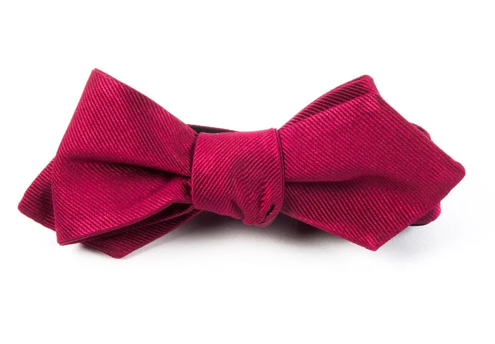 Grosgrain Solid Cranberry Bow Tie