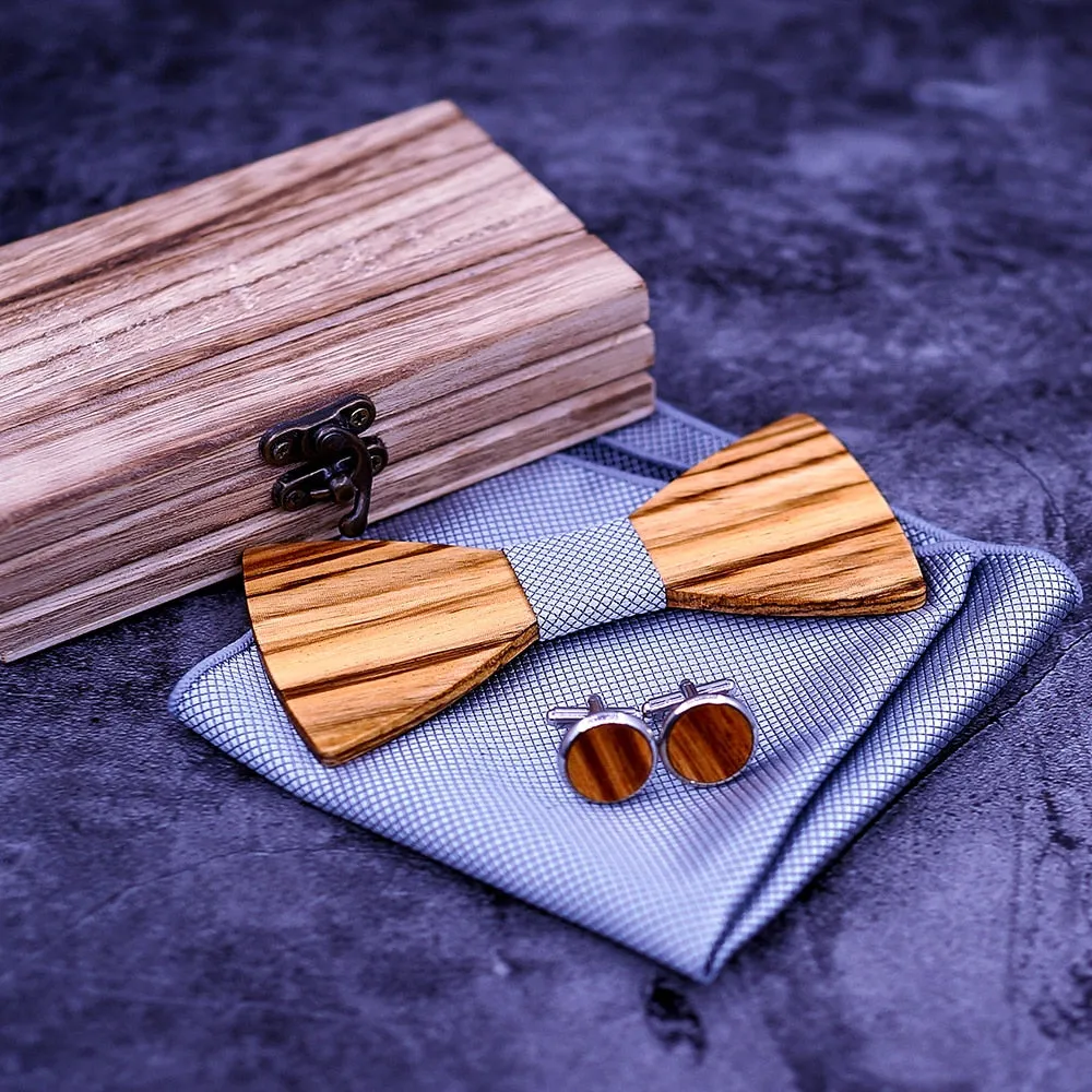 Hector Wooden Bow Tie Set