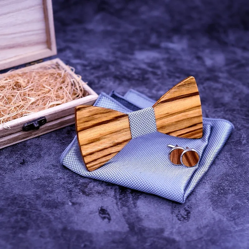 Hector Wooden Bow Tie Set