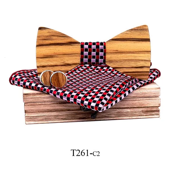 Hector Wooden Bow Tie Set