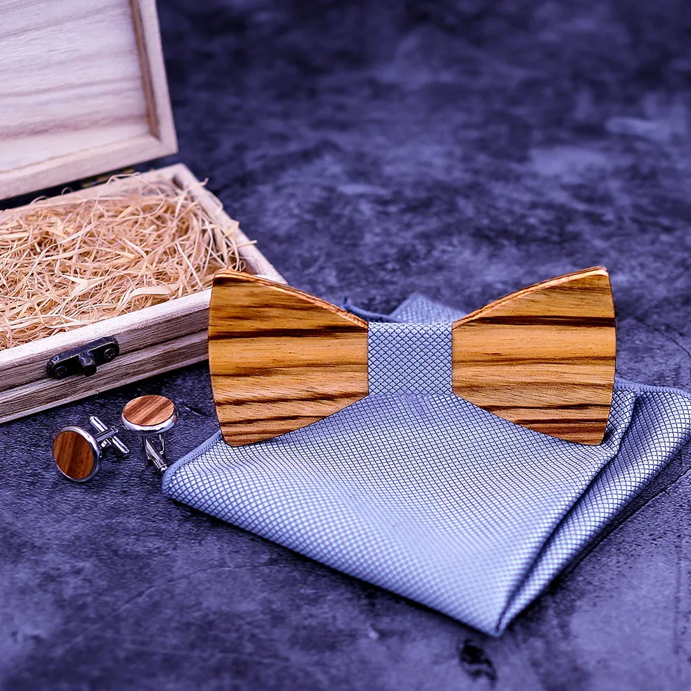 Hector Wooden Bow Tie Set