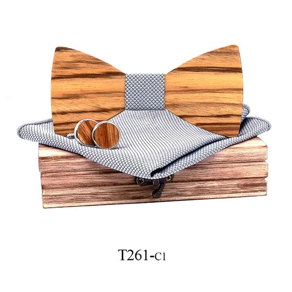 Hector Wooden Bow Tie Set