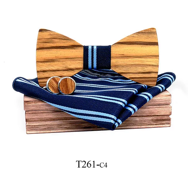 Hector Wooden Bow Tie Set