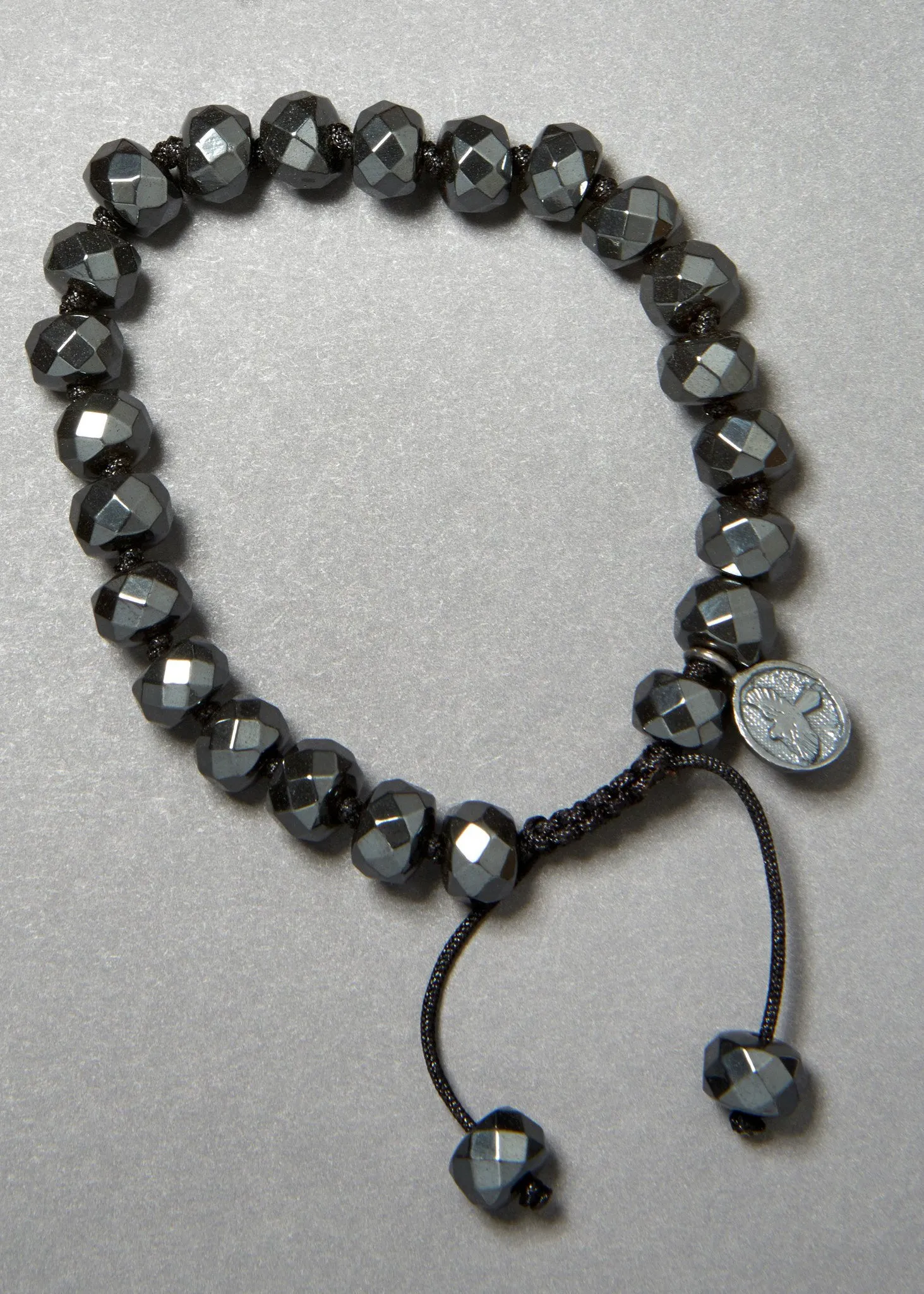 Hematite Faceted Rondelle Bracelet