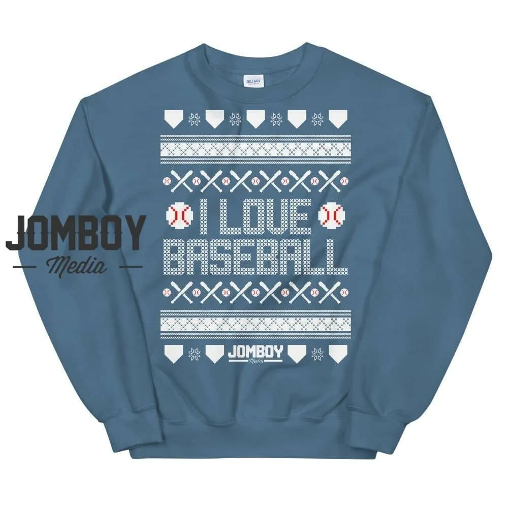 I Love Baseball | Holiday Sweater