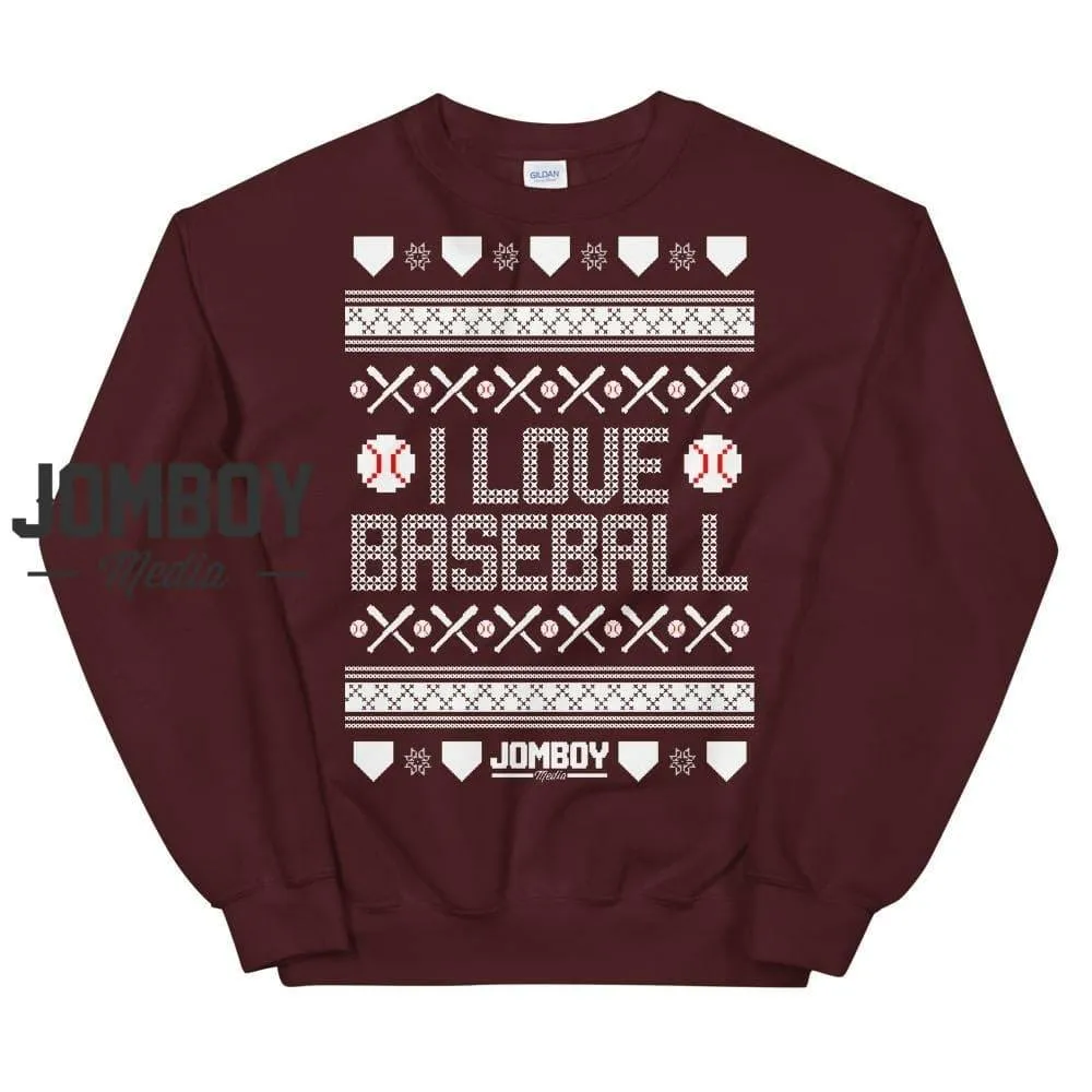 I Love Baseball | Holiday Sweater
