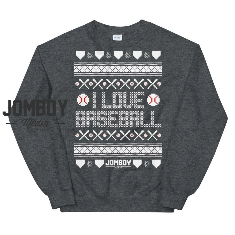 I Love Baseball | Holiday Sweater