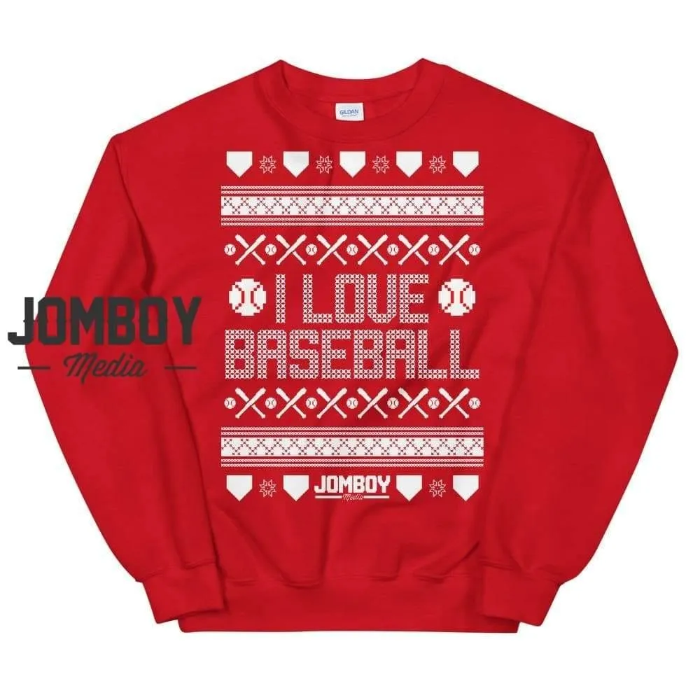 I Love Baseball | Holiday Sweater