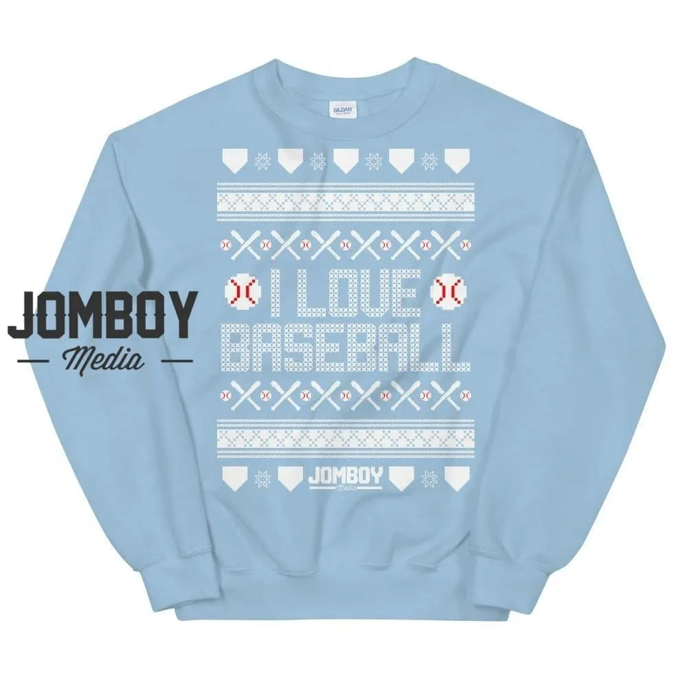 I Love Baseball | Holiday Sweater