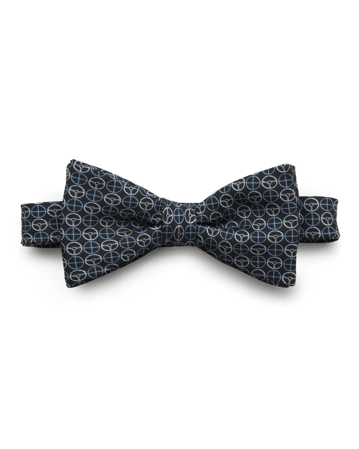 ICON - Silk Bow Tie - Blue/Grey