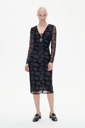 JEZELLE | Black Embroidery Flower