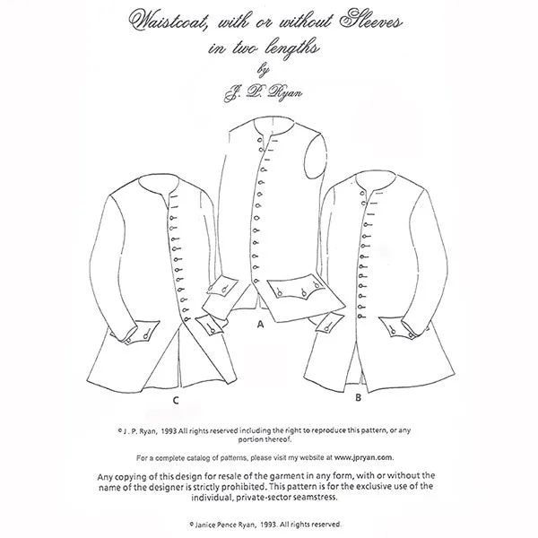 JP Ryan Waistcoat Pattern