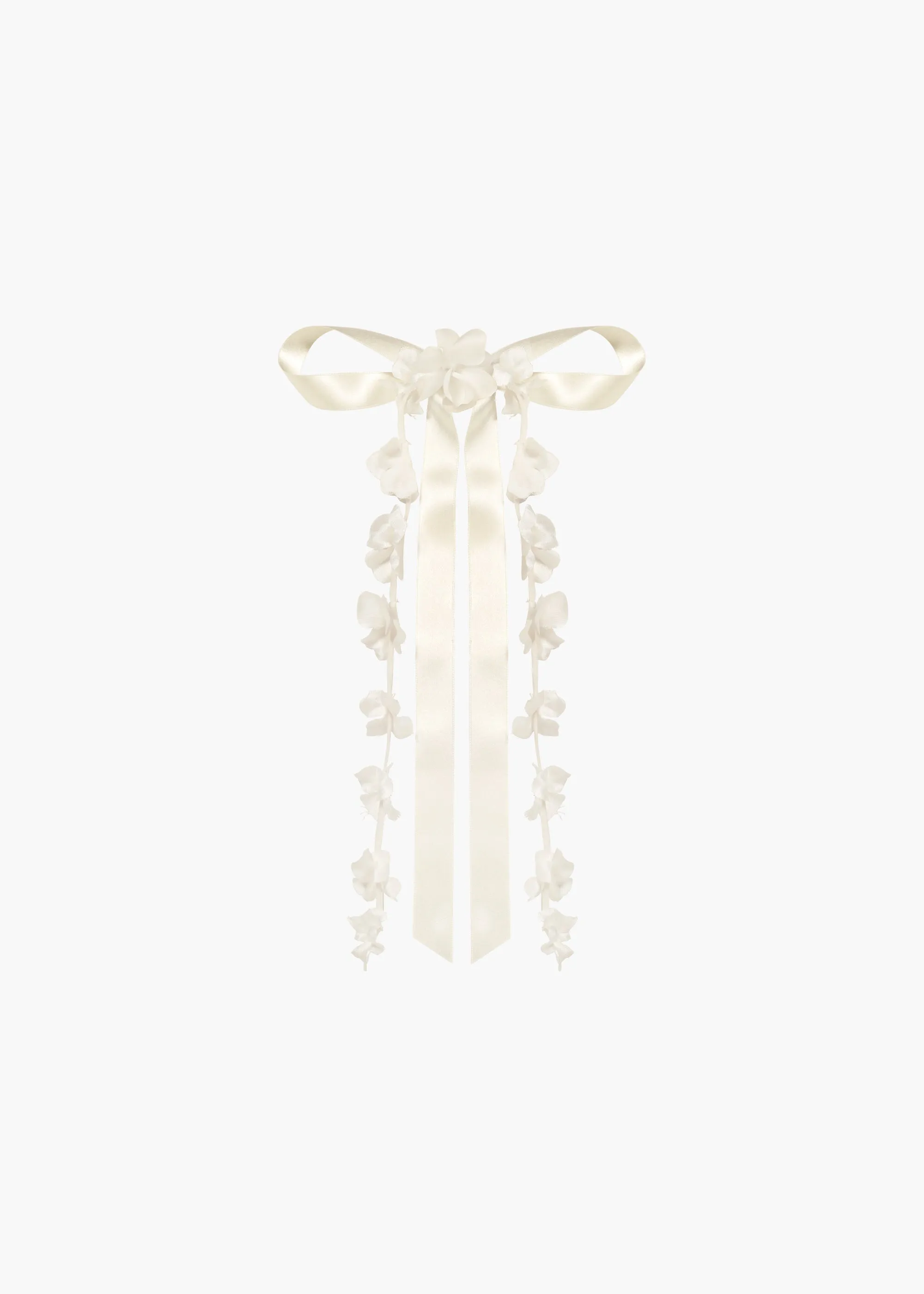 Juliet Bow Barrette -- Cream