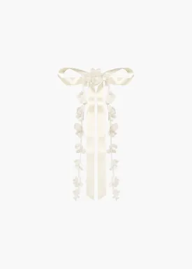 Juliet Bow Barrette -- Cream