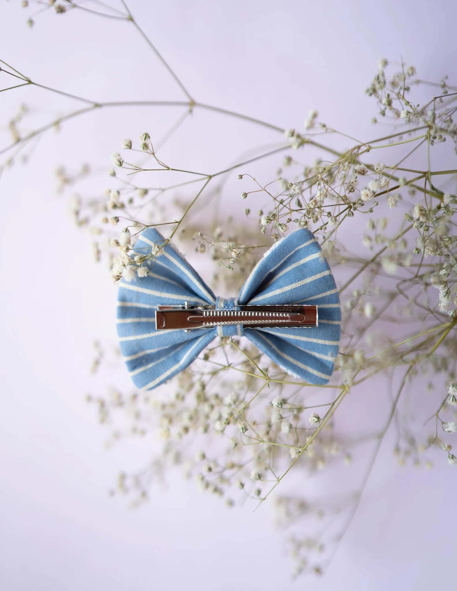 Lace Bow Hair Accessory - Blue