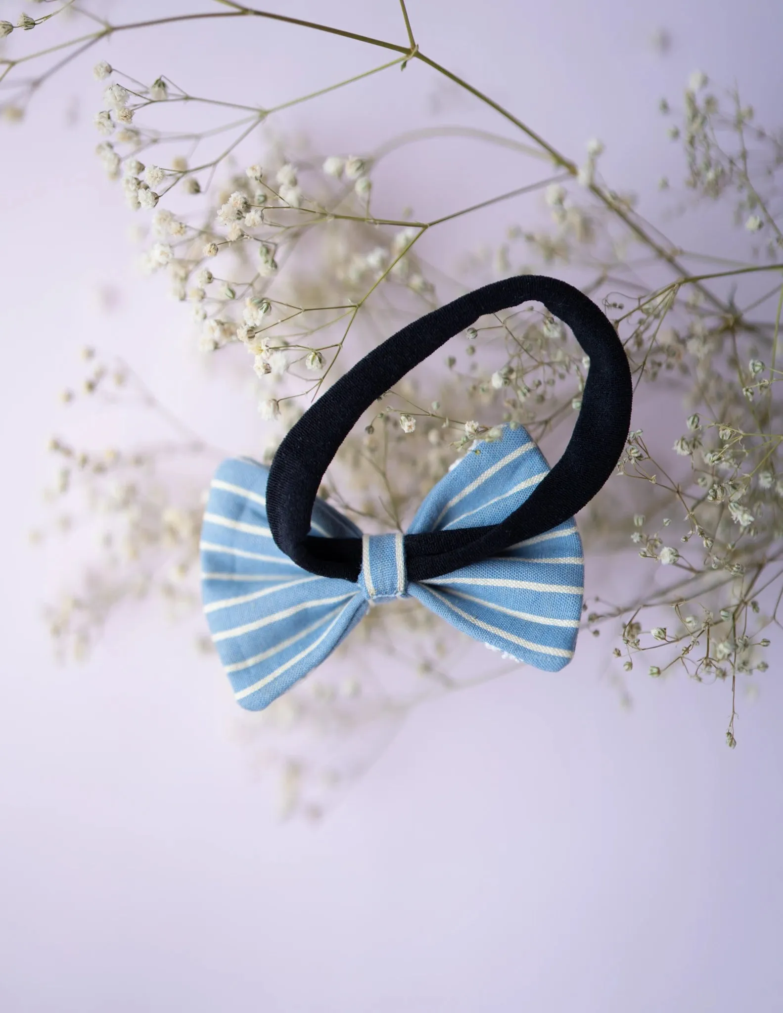 Lace Bow Hair Accessory - Blue