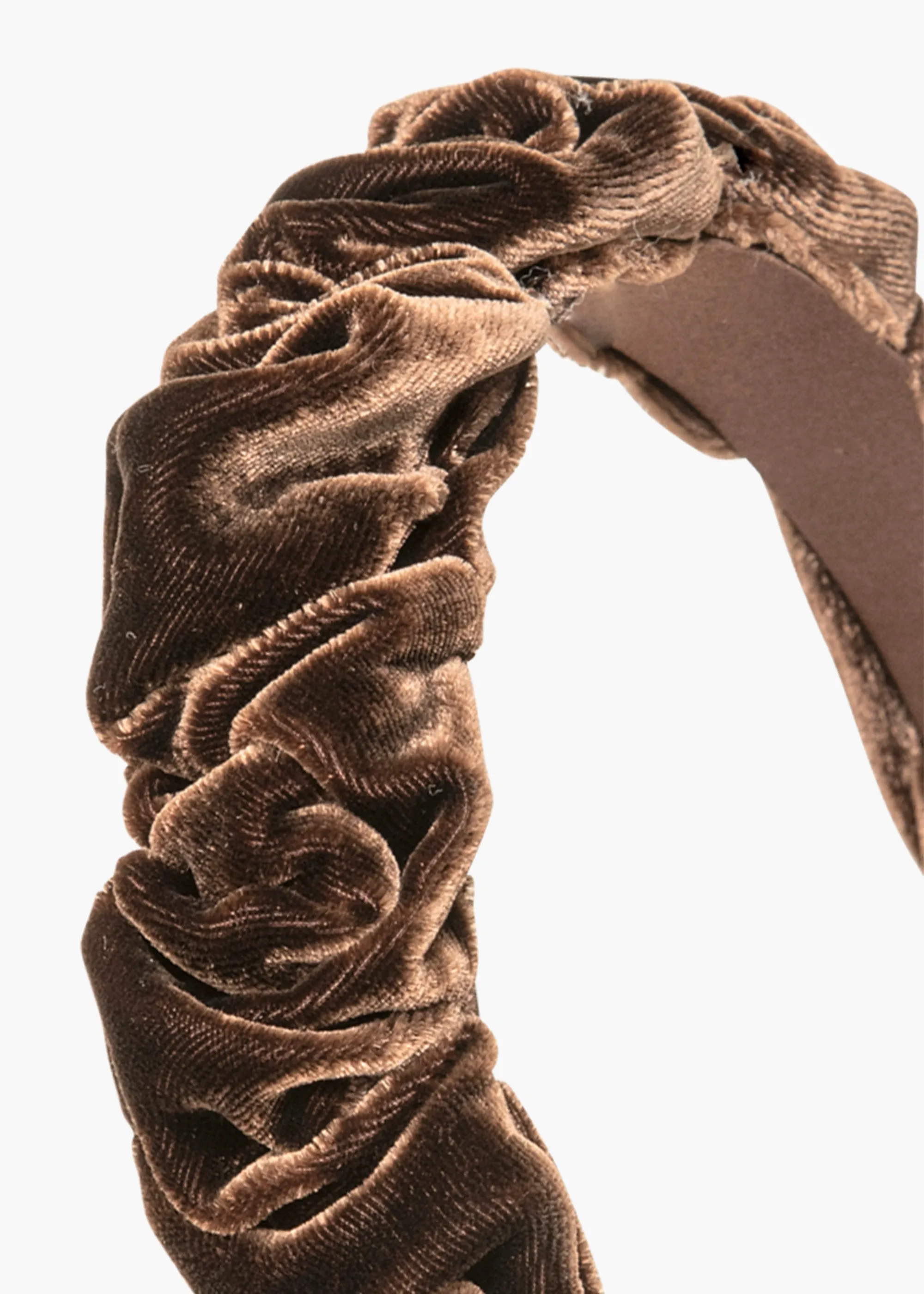 Lia Headband in Velvet -- Chocolate