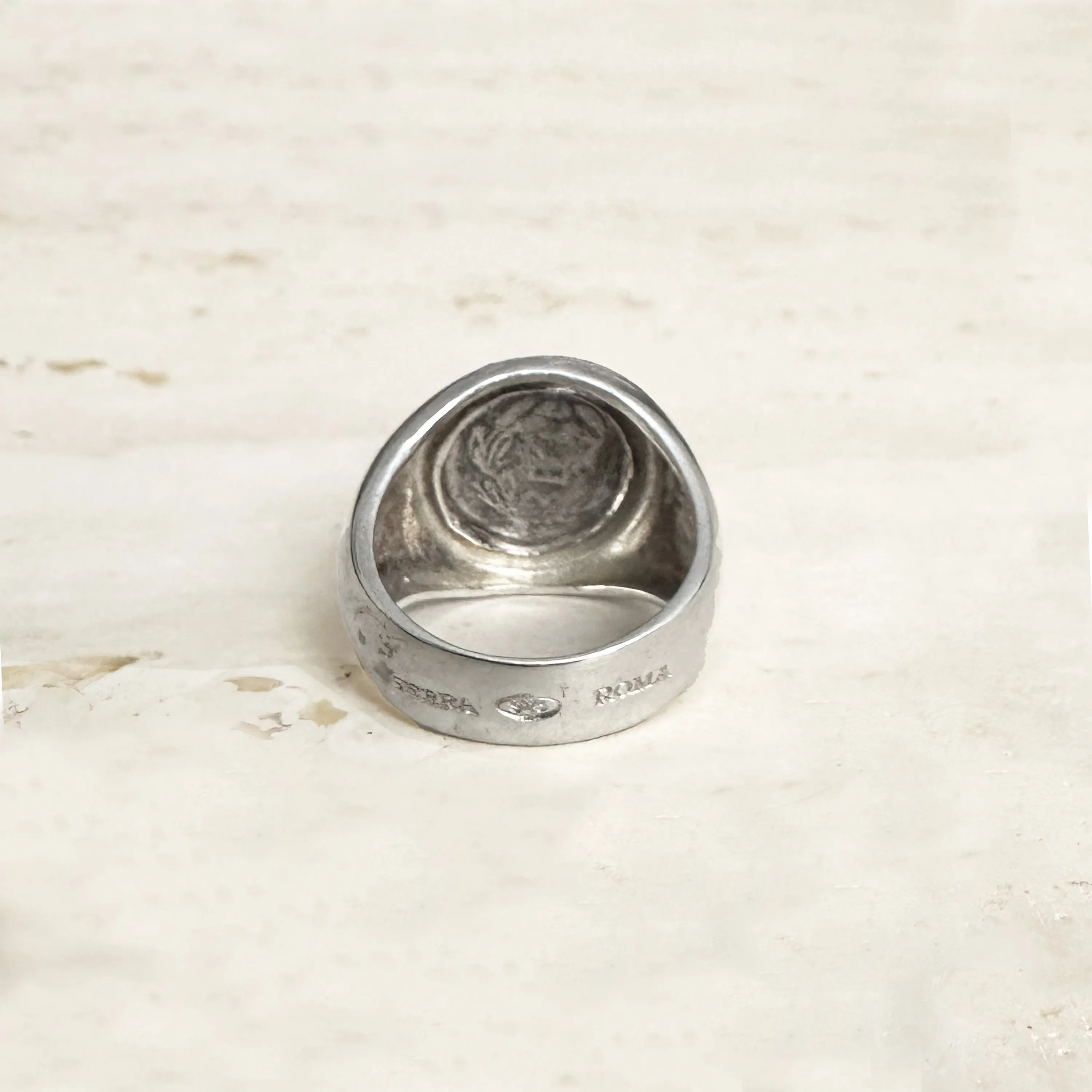 LION'S HEAD Genuine Ancient Greek Silver Coin 5th century BC Ring