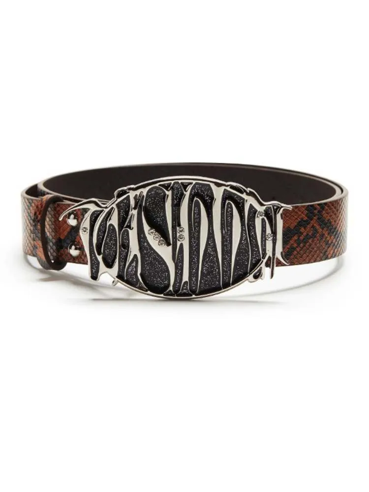 Logo Metal Plate Glitter Diamond Champion Belt【s0000008313】