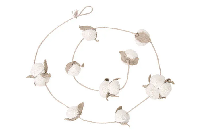 Lorena Canals Garland - Cotton Bolls