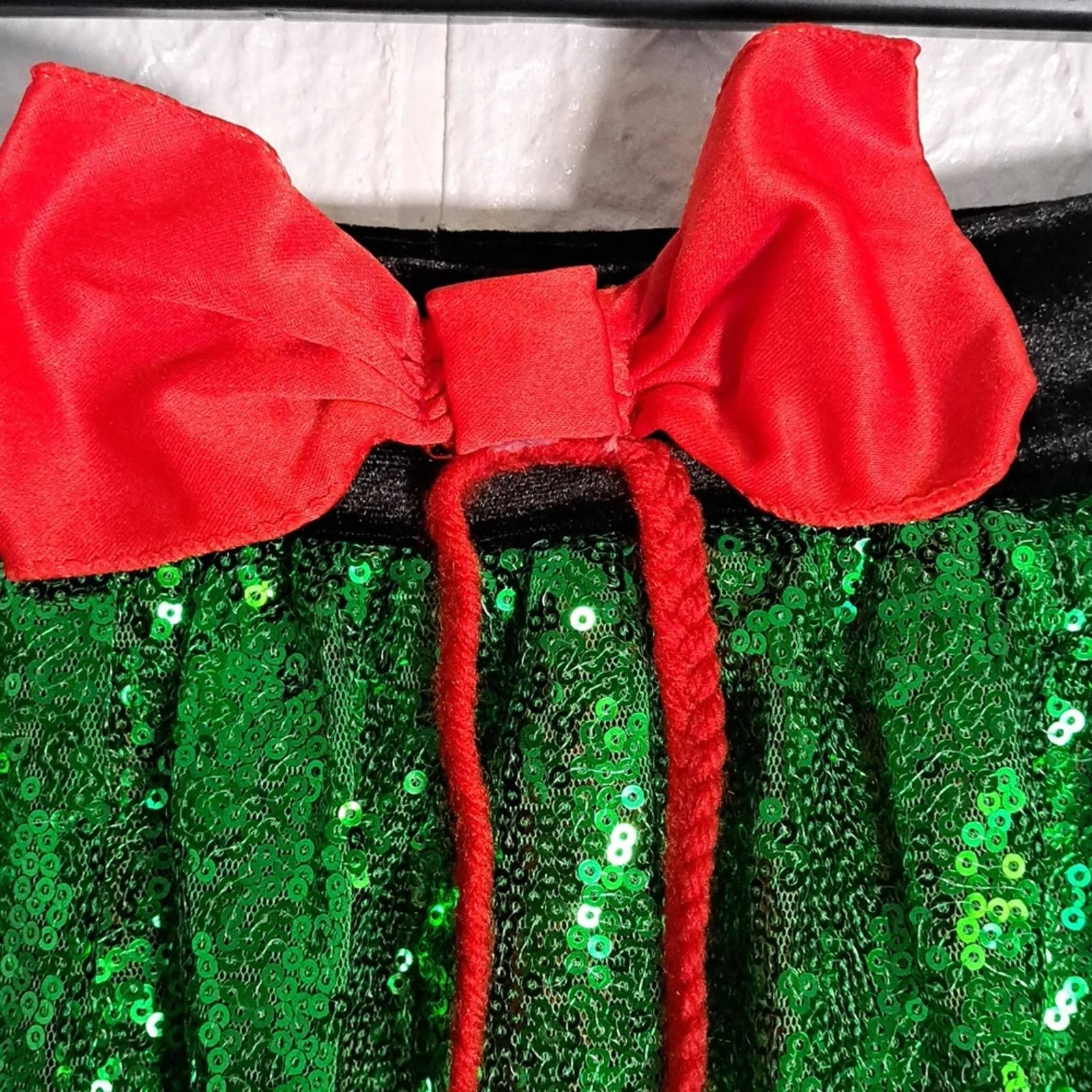 Love on a Hanger Sequined Holiday Skirt in Green