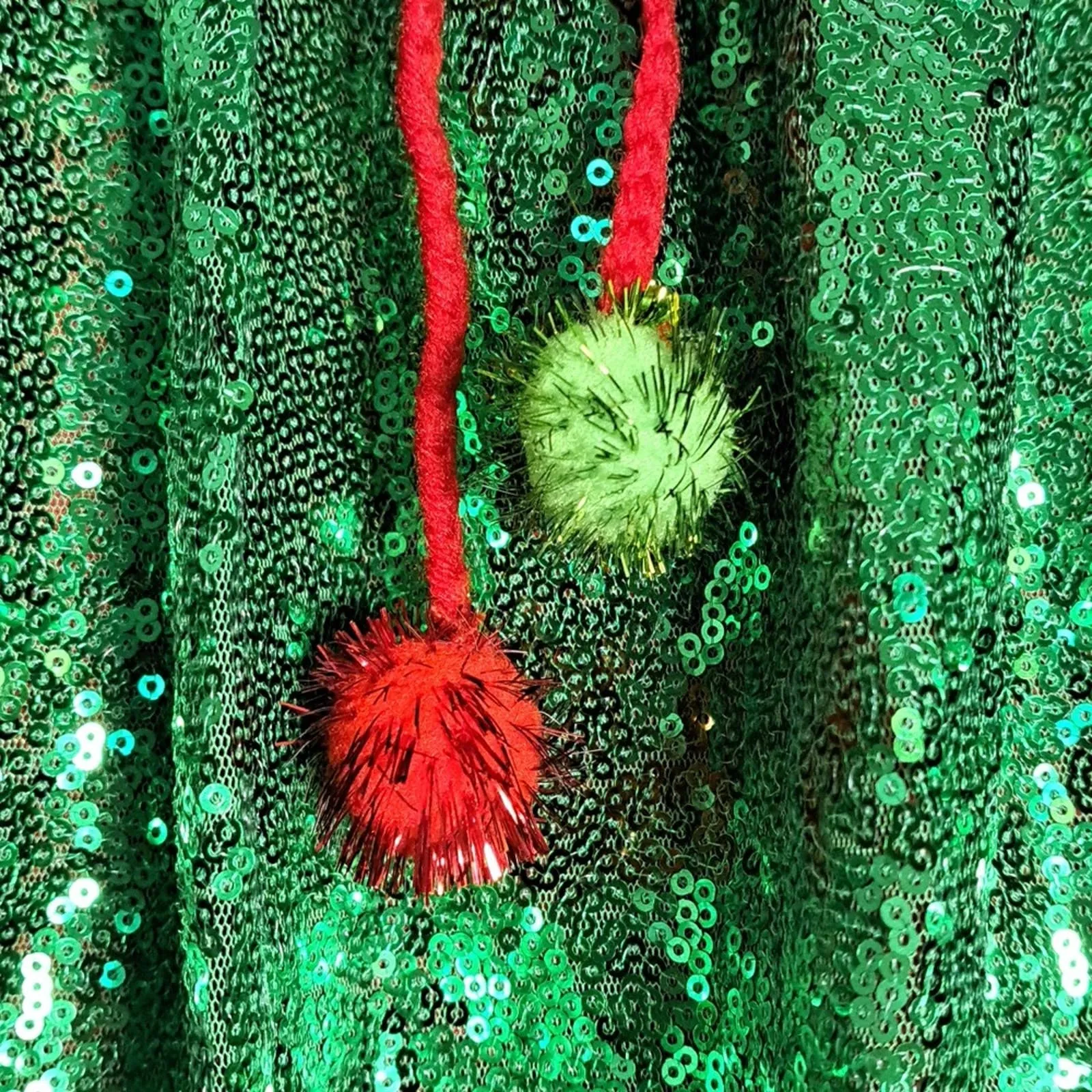 Love on a Hanger Sequined Holiday Skirt in Green