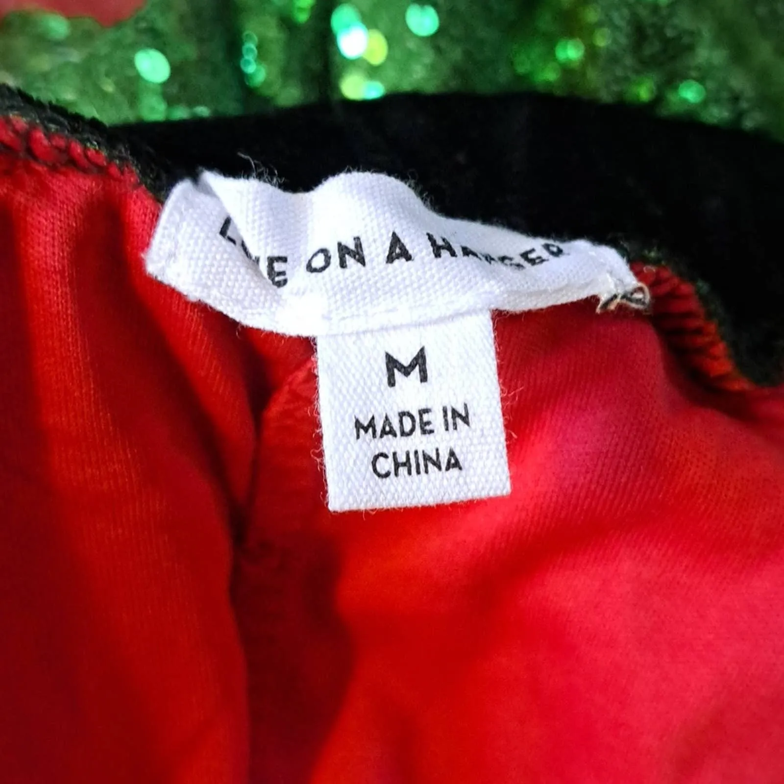 Love on a Hanger Sequined Holiday Skirt in Green