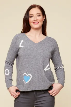 LOVE YOU V-NECK PULLOVER