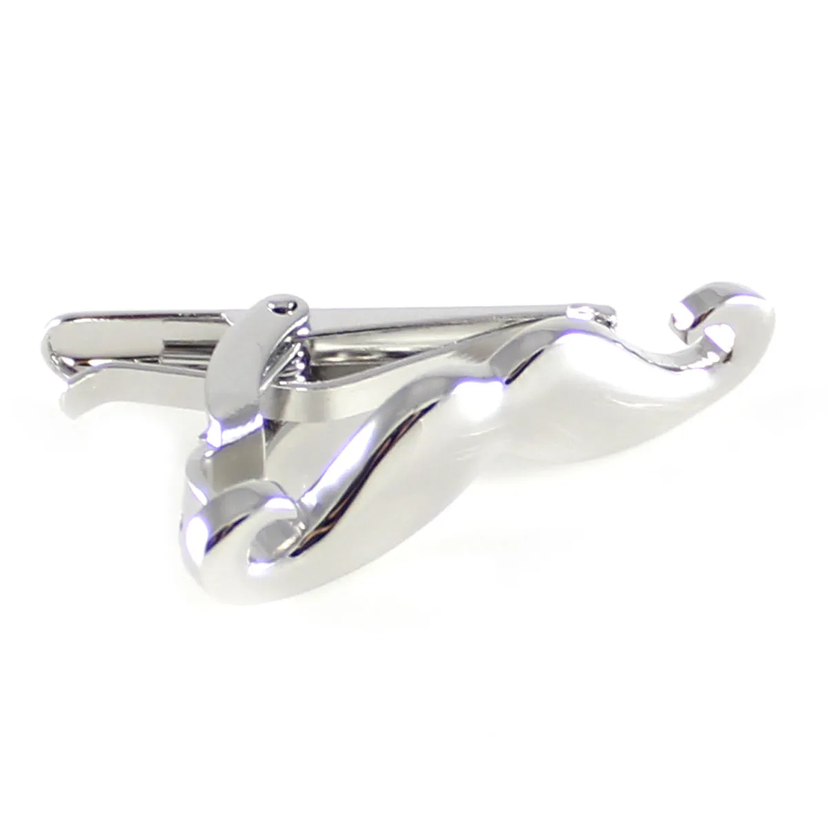 Madison Silver Mustache Tie Bar