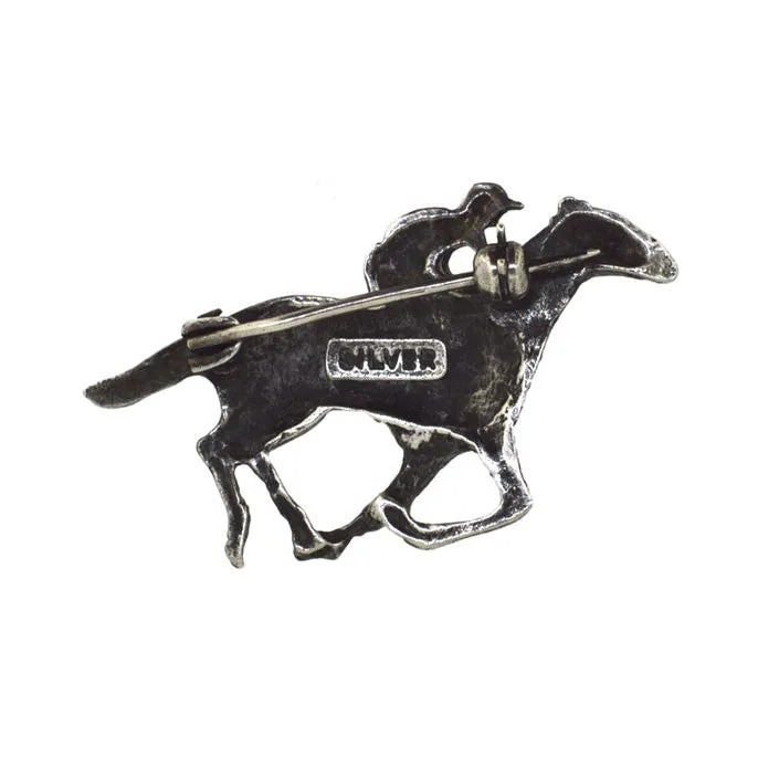 Marcasite Race Horse Brooch