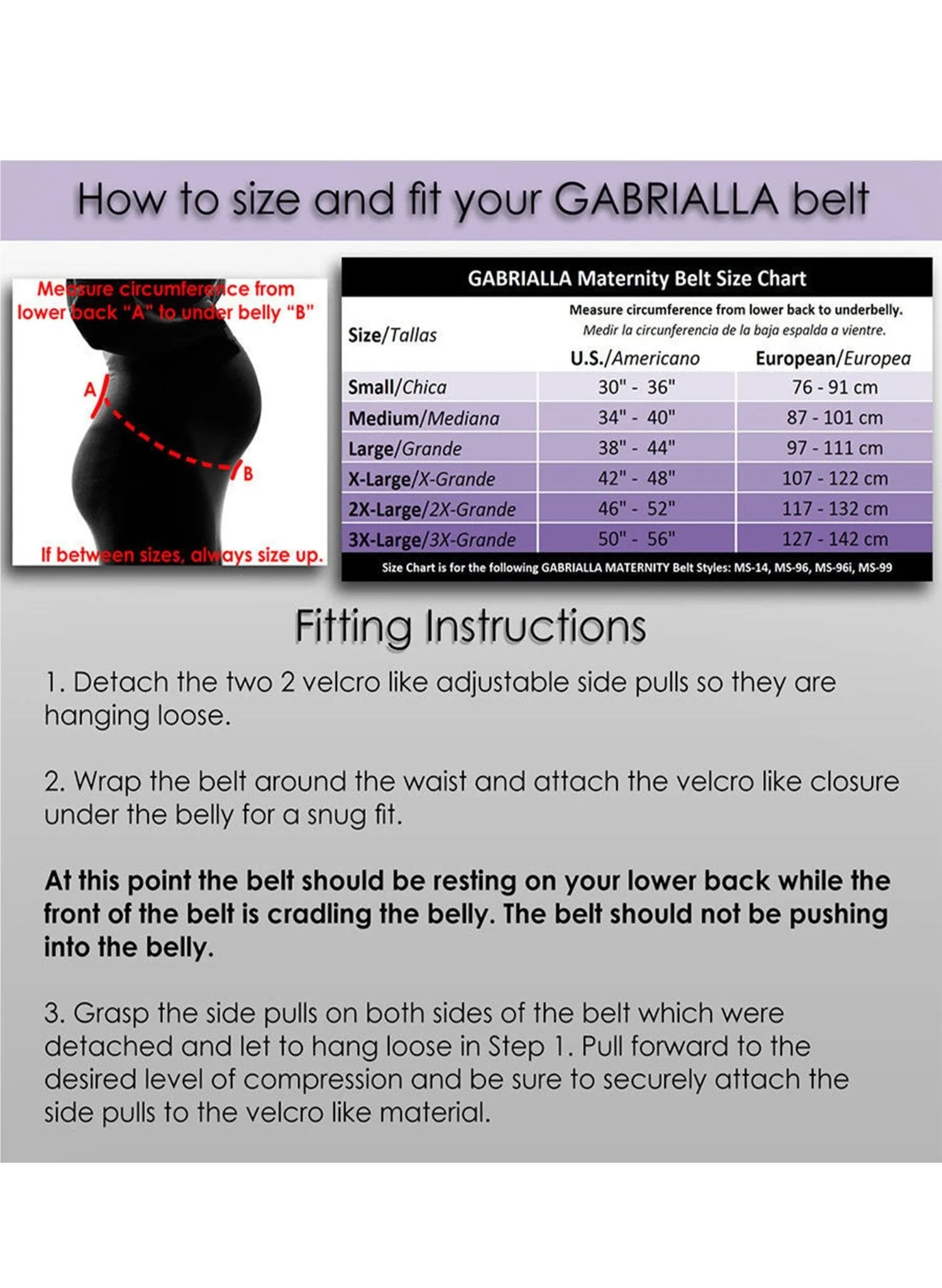 Maternity Belt - Light Support - Black