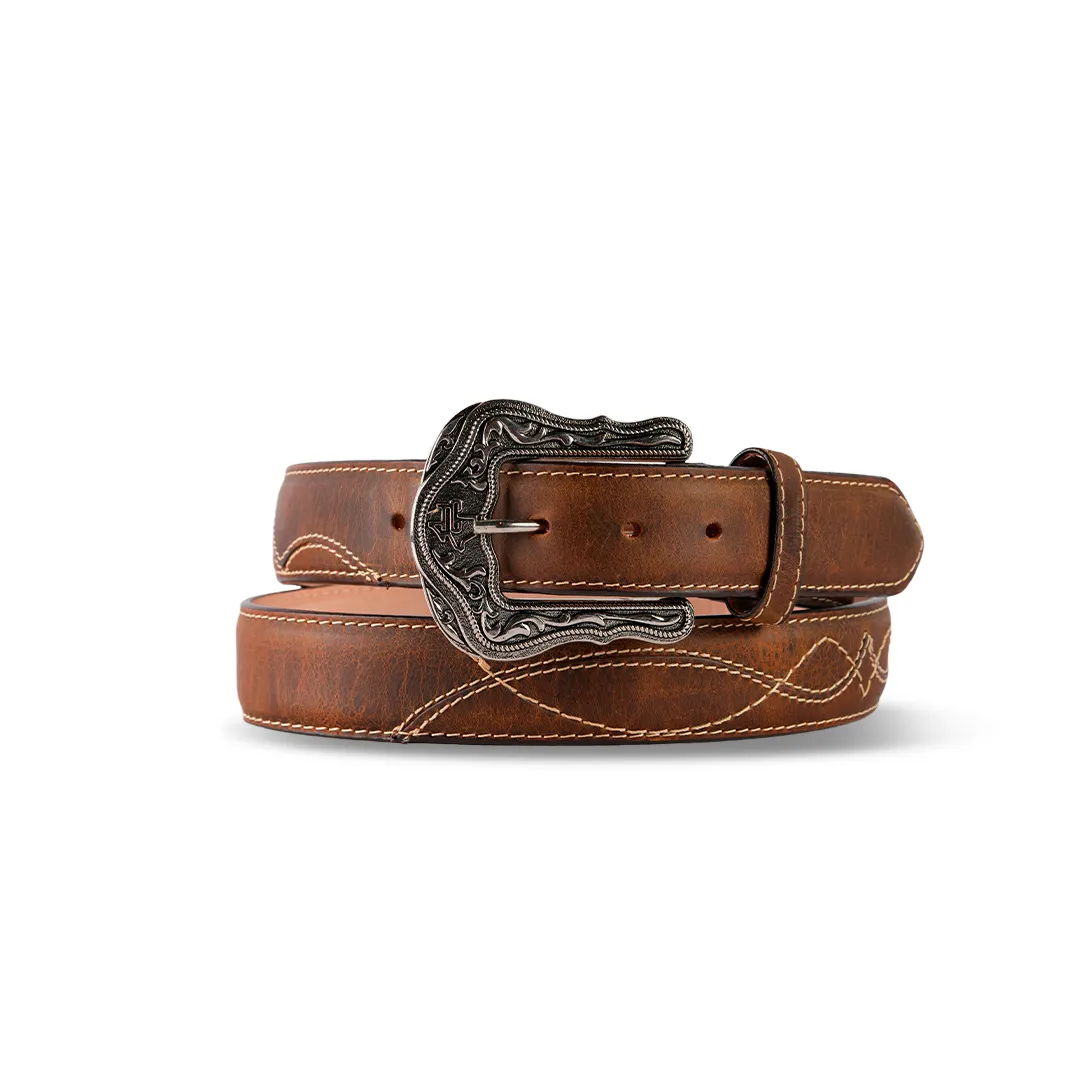 Mens Texas Country Belt Azkar Tan 3401