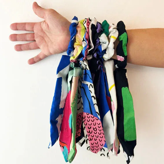 Miss Pompom Black Pavement Scrunchie