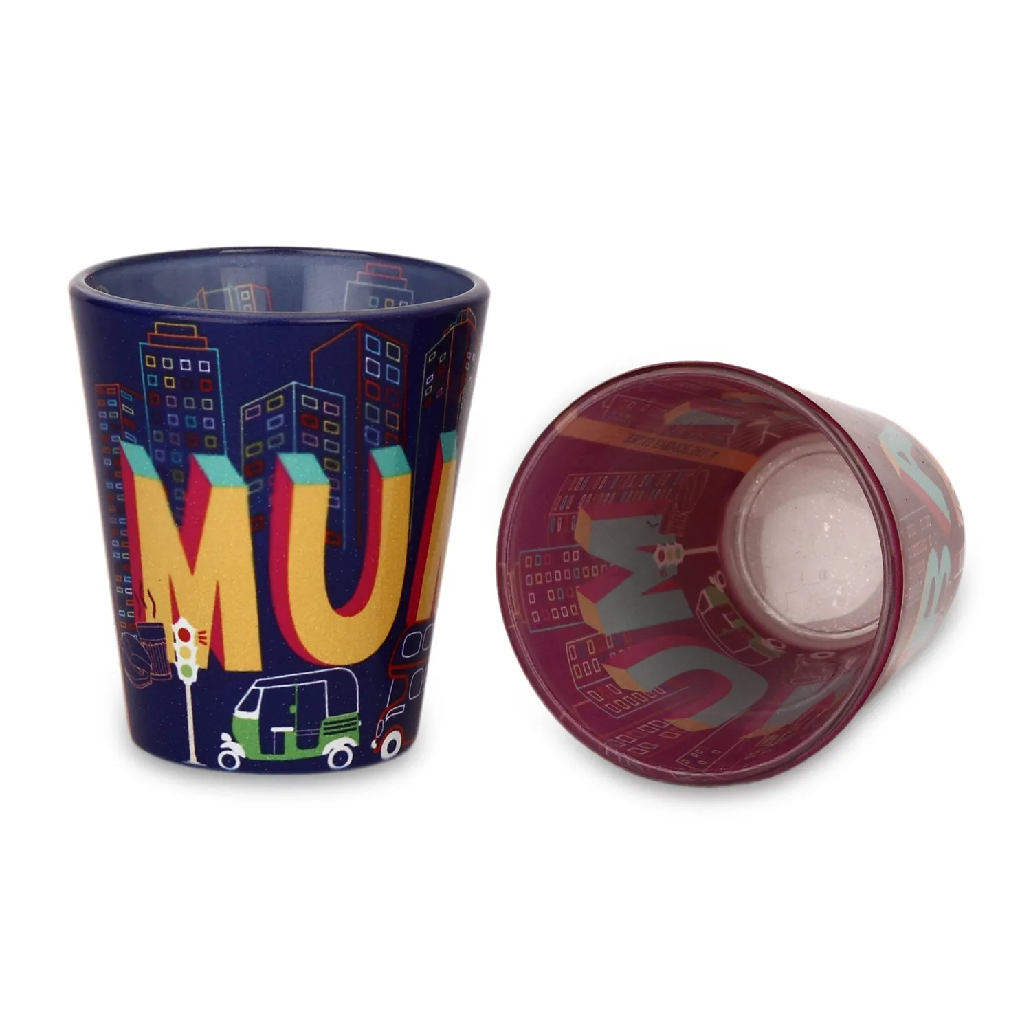 Mumbai Line Art Shot Glasses Set of 2 (30ml each)